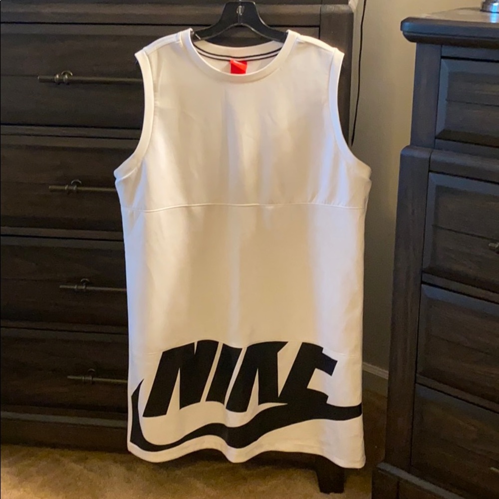 White Nike sleeveless dress
